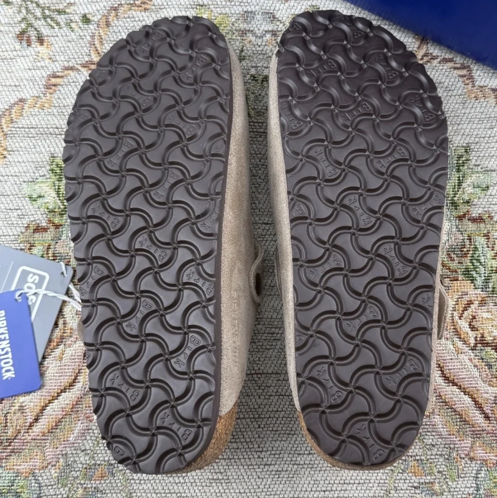 Soft Footbed New With Damaged Box Men's Size 9 Taupe Birkenstock Boston Clog